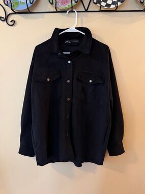Zara black suede jacket